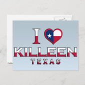 Killeen, Texas Briefkaart (Voorkant / Achterkant)