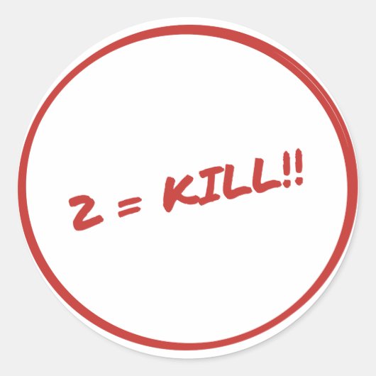 Killer 2s 2 Is Doodden Sticker (Voorkant)