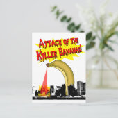 Killer Bananas. Briefkaart (Staand voorkant)