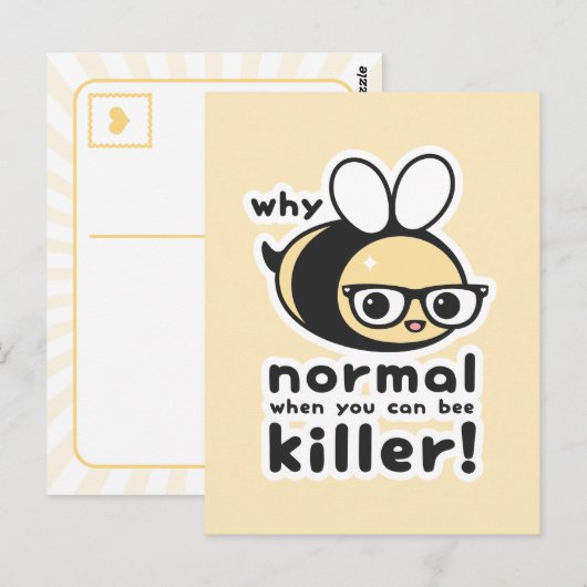 Killer Bee Briefkaart (Voorkant / Achterkant)