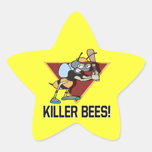Killer bijen ster sticker (Voorkant)