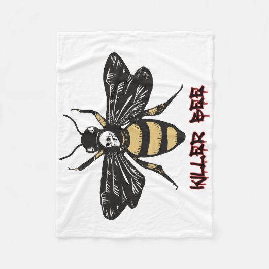  killer bijentekening fleece deken (Voorkant)