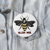killer bijentekening ronde button 4,0 cm (In situ)