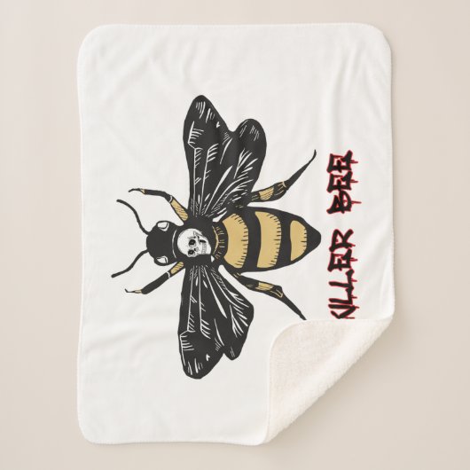  killer bijentekening sherpa deken (Voorkant)