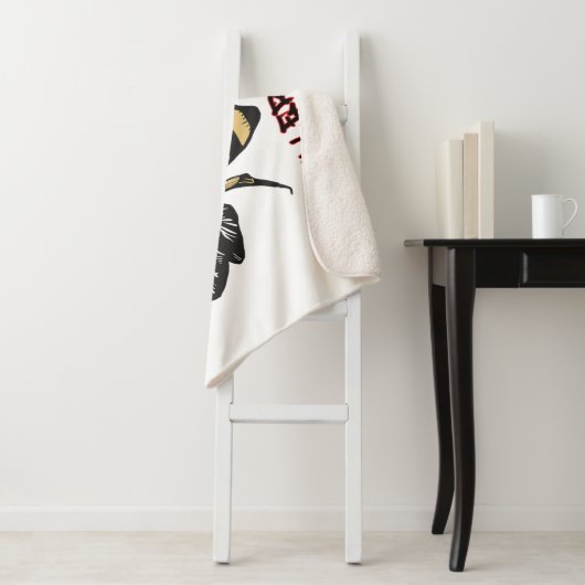 killer bijentekening sherpa deken (In situ)