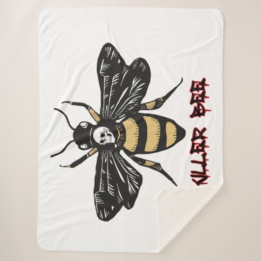  killer bijentekening sherpa deken (Voorkant)