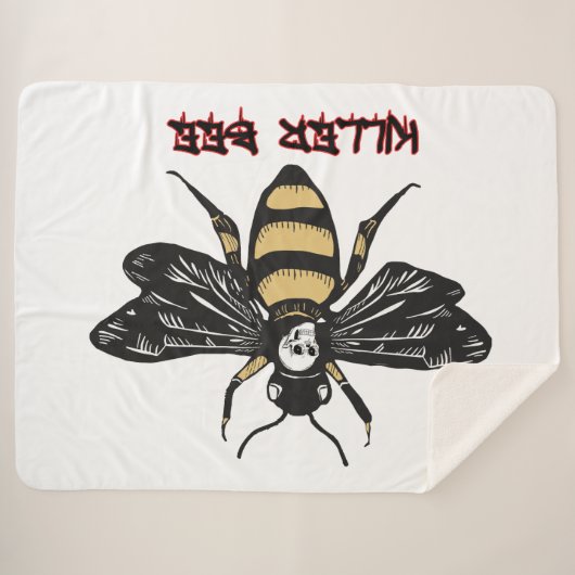  killer bijentekening sherpa deken (Voorkant (horizontaal))