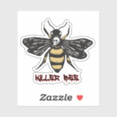 killer bijentekening sticker (Vel)