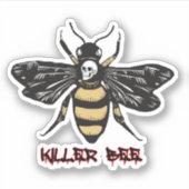 killer bijentekening sticker (Voorkant)