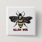  killer bijentekening vierkante button 5,1 cm (Voorkant)