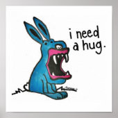 Killer Bunny heeft een Hug nodig Poster (Voorkant)