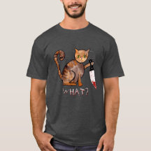 Killer Cat, handgeschilderd, T-Shirt Humor eigenaa