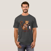 Killer Cat, handgeschilderd, T-Shirt Humor eigenaa (Voorkant volledig)