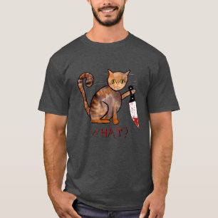 Killer Cat, handgeschilderd, T-Shirt Humor eigenaa