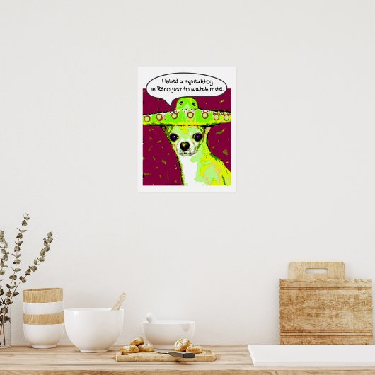 Killer Chihuahua Poster (Keuken)