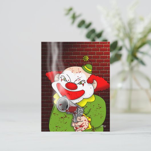 Killer Clown Briefkaart (Staand voorkant)