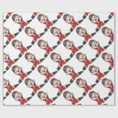 Killer Clown die naar voren kijkt Cadeaupapier (Vlak)