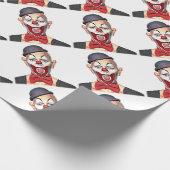 Killer Clown die naar voren kijkt Cadeaupapier (Hoek)