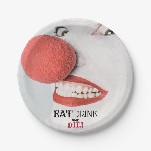 Killer Clown, Halloween Party Papieren Bordje (Voorkant)