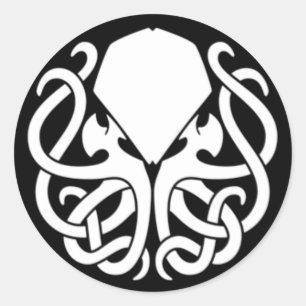 Killer Cthulhu sticker (BLACK) (slechts in beperkt