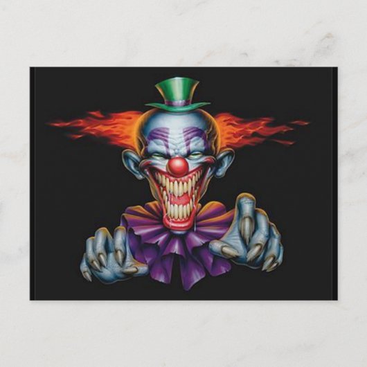Killer Evil Clown Briefkaart (Voorkant)