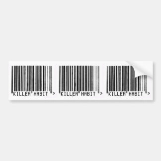 Killer Habit Barcode Bumpersticker
