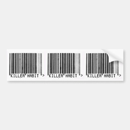 Killer Habit Barcode Bumpersticker (Voorkant)
