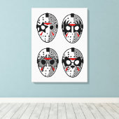 Killer Hockey-spelers Canvas Afdruk (Insitu (Houten vloer))