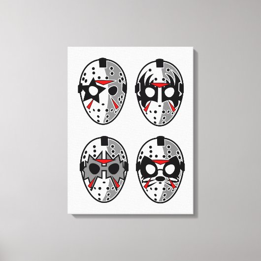Killer Hockey-spelers Canvas Afdruk (Voorkant)
