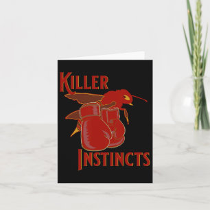 Killer instincten Killer Bee en Bokshandschoenen Kaart