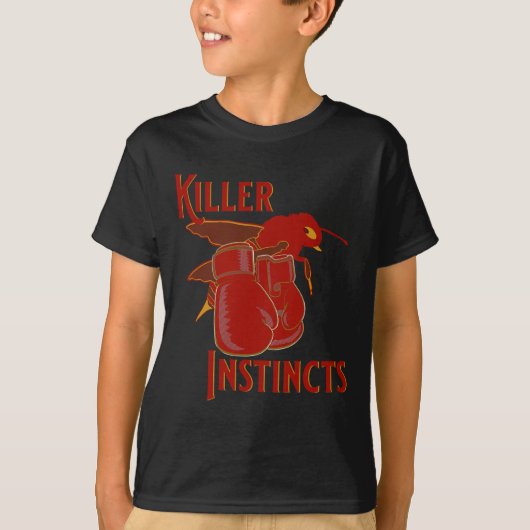 Killer instincten Killer Bee en Bokshandschoenen T-shirt (Voorkant)