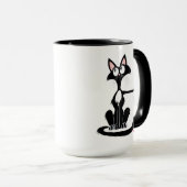 Killer kat met een bloederige Mok met mes (Voorkant rechts)