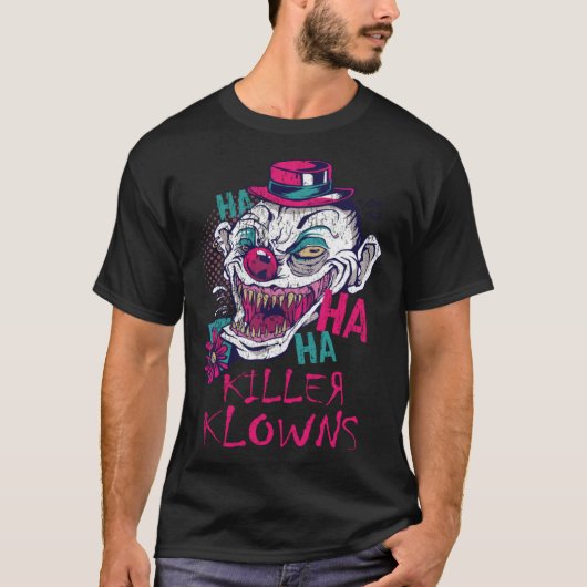 Killer Klowns Halloween Alien Clown Serial Killer T-shirt (Voorkant)