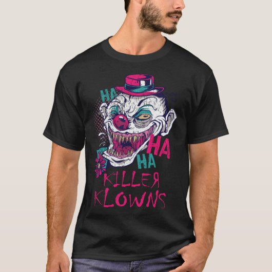 Killer Klowns Halloween Alien Clown Serial Killer T-shirt (Voorkant)