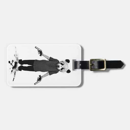 Killer panda bagagelabel (Voorkant horizontaal)