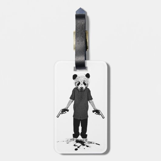 Killer panda bagagelabel (Achterkant verticaal)