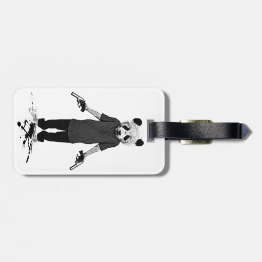 Killer panda bagagelabel (Achterkant horizontaal)