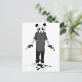 Killer panda briefkaart (Staand voorkant)