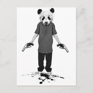 Killer panda briefkaart