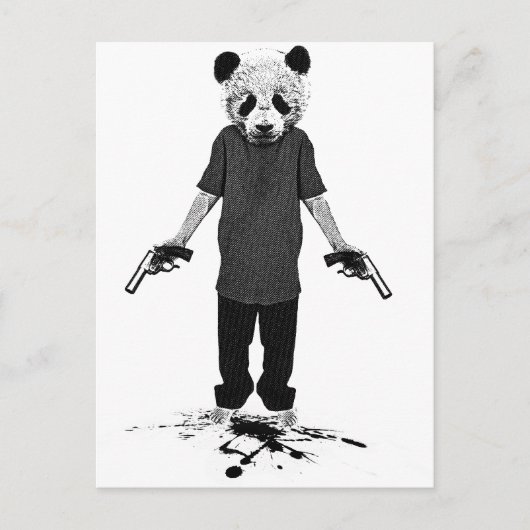 Killer panda briefkaart (Voorkant)