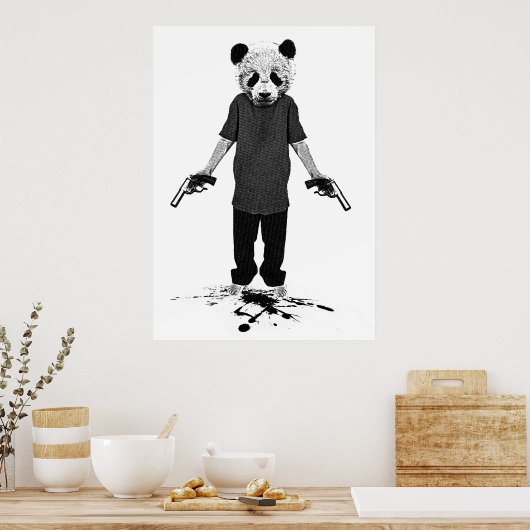 Killer panda poster (Keuken)