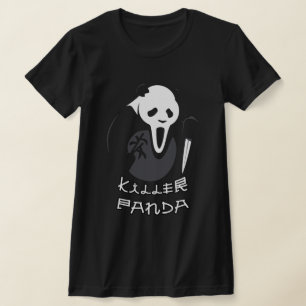 Killer Panda Schattige Meisjes Vrouwen Halloween 2 T-shirt