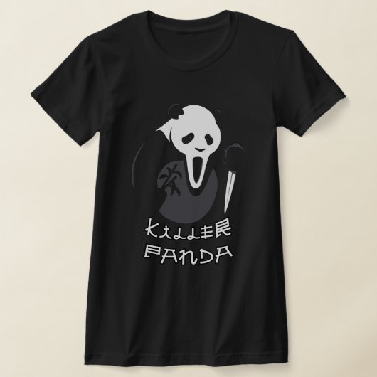 Killer Panda Schattige Meisjes Vrouwen Halloween 2 T-shirt (Laagn)