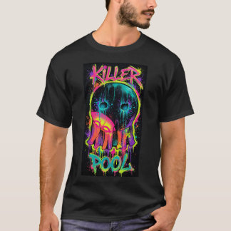 Killer Pool — Neon Graffiti 8 Bal Schedel T-shirt