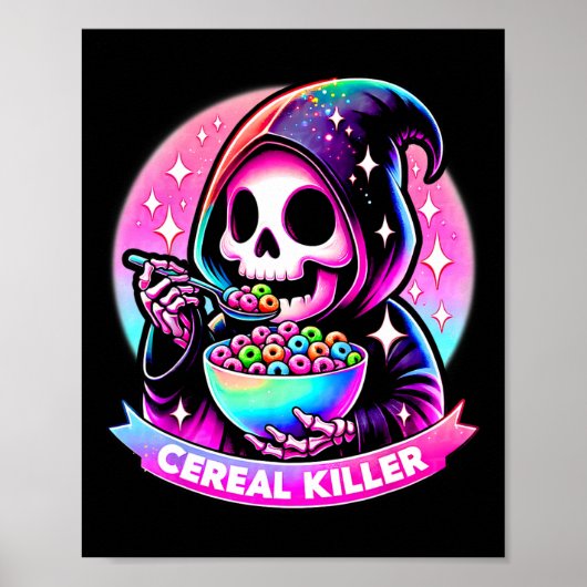 Killer Reaper Halloween Skelet De Grimmige Reaper Poster (Voorkant)