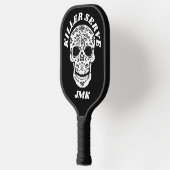 Killer Serve Sugar Skull Monogrammen Pickleball Paddle (Links)