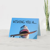 KILLER SHARK FUNNY BIRTHDAY KAART (Voorkant)