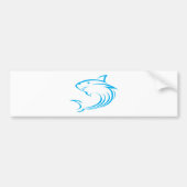Killer Shark in Swish Drawing Style Bumpersticker (Voorkant)