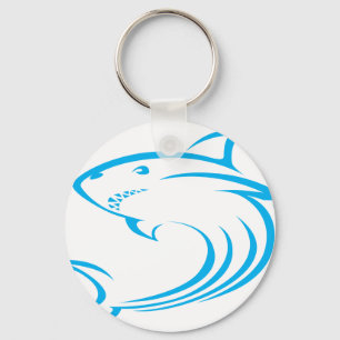 Killer Shark in Swish Drawing Style Sleutelhanger