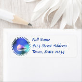 Killer Shark Return-adreslabel Etiket (Insitu)